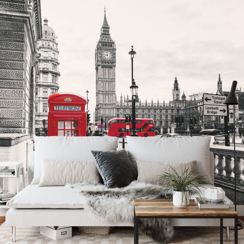 Fototapeta Londyn Czarno-Biała Flizelina 416x290 na Arena.pl