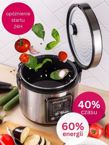 MULTICOOKER ELEKTRYCZNY GARNEKGARNEK SZYBKOWAR PAROWAR 13 PROGRAMÓW zdjęcie 5
