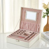 Pojemnik Na Biżuterię  Z Lusterkiem - Skóra