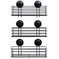 Zestaw łazienkowy czarny - 3 x półka łazienkowa GAVI loft - Yoka