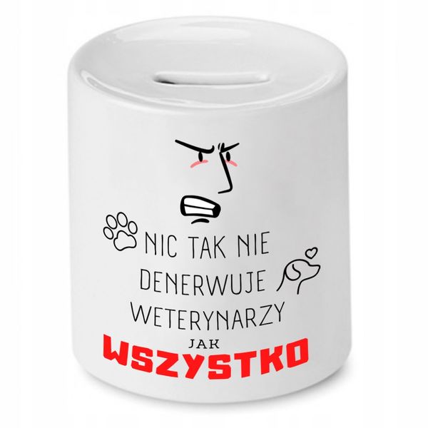 Skarbonka Dla Weterynarza Wszystkiego Najlepszego Z Nadrukiem Ze Zdjęciem zdjęcie 1