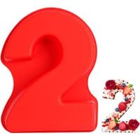 Forma Silikonowa Do Pieczenia Tortu Urodzinowego Ciasta Kształt Cyfry 2