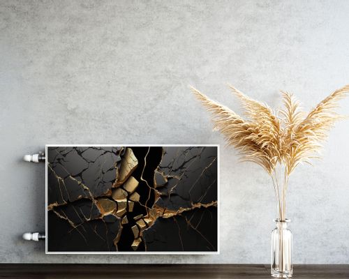 Osłona Magnetyczna Grzejnika Czarny MARMUR Abstrakcja 3D 100cm x 60cm na Arena.pl