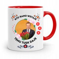 Kubek Czerwony Donald Tusk Po Platforma Prezent Z Nadrukiem Ze Zdjęciem