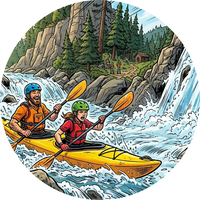 Opłatek na tort Kajak Kajaki Spływ Rzeką Sport Wodny