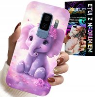 ETUI DO SAMSUNG GALAXY S9 PLUS - SŁODKI SŁONIK NA RÓŻOWYM TLE CASE +FOLIA