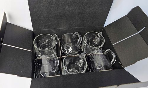 Szklanki do kawy herbaty LUXITO Maks 300ml Komplet szklanek kubków 6szt na Arena.pl