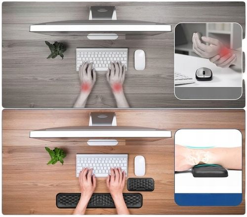 ERGONOMICZNA PODKŁADKA POD NADGARSTEK KLAWIATURĘ MYSZKĘ MASUJĄCA JAKOŚĆ na Arena.pl