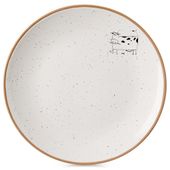 Talerz Deserowy Płytki Mały na Ciasto Deser Ceramiczny Beżowy Kremowy 20 cm