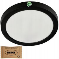 Plafon LED Lampa Sufitowa Natynkowa 24W 2640lm 4000K Neutral Czarna Okrągła
