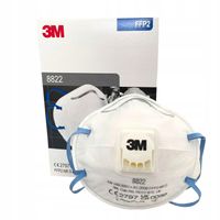 10 SZT. 3M 8822 MASKA PÓŁMASKA FILTRUJĄCA FFP2 Z ZAWOREM