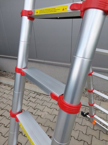 DRABINA TELESKOPOWA PRZEGUBOWA 5,0 M WZMACNIANA na Arena.pl