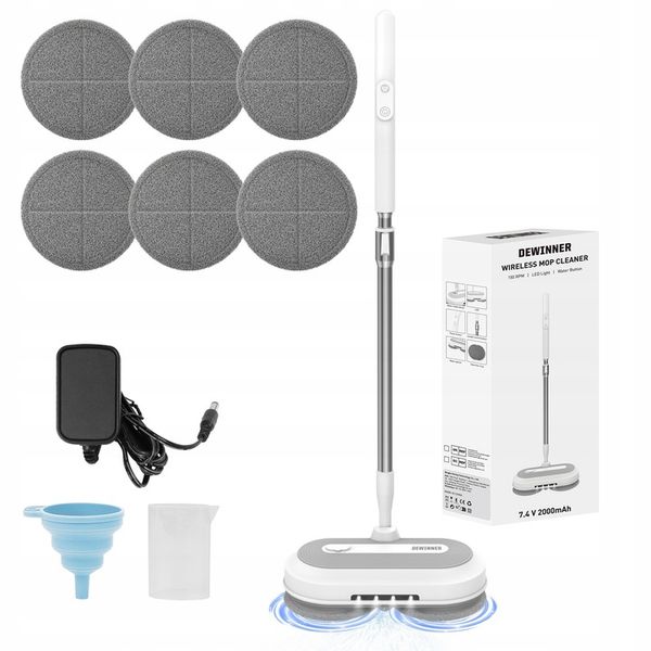 Akumulatorowy mop elektryczny 450ml Zestaw mopów obrotowych Myjka do okien zdjęcie 2