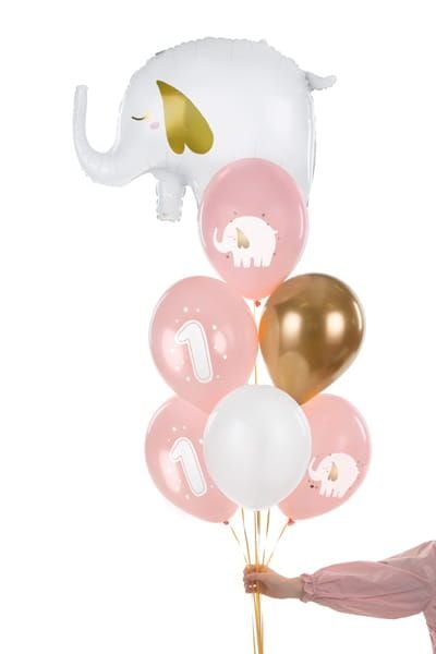 Balony 30 cm, Roczek, Baby pink zdjęcie 3