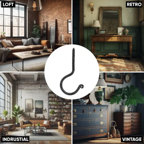 Ręcznie kuty haczyk John Paddle Rm7 z gwintem ze stali wkręcany Uniwersalny na Arena.pl