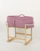 Kosz Mojżesza BOHO Handmade z kołyską - lawendowy