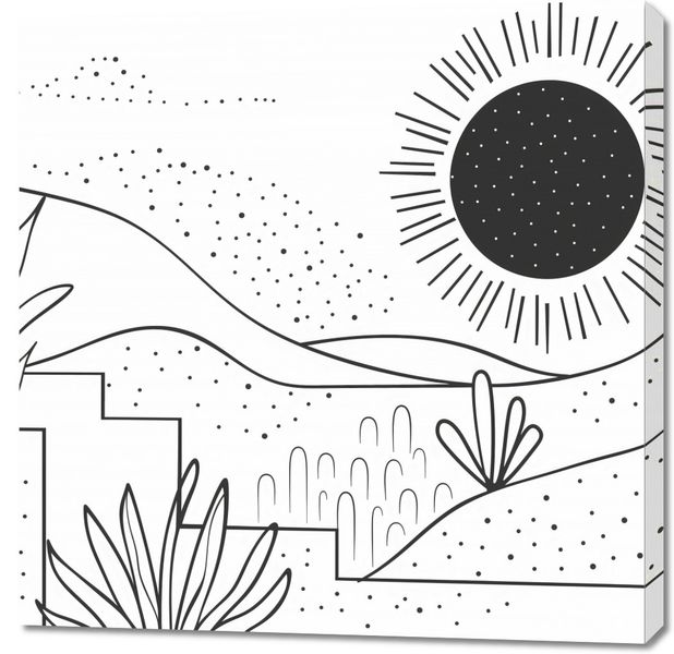 Obraz 90x90cm Linearny Pejzaż zdjęcie 1