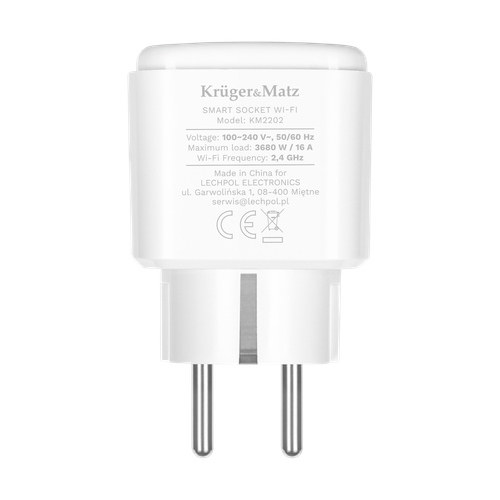 Inteligentne Gniazdko WiFi Kruger&Matz Connect P4 Tuya PROGRAMATOR TIMER na Arena.pl