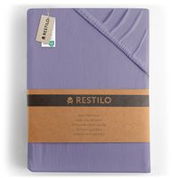 Prześcieradło na gumce AMBER jersey 240x220 liliowe DecoKing