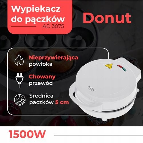 Wypiekacz opiekacz do pączków 5cm donut 1500W nieprzywierająca powłoka na Arena.pl