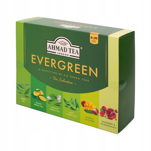 Kolekcja herbat zielonych AHMAD TEA EVERGREEN SELECTION 60 torebek na Arena.pl