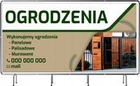 BANER REKLAMOWY 130x80 cm plandeka duży wybór wzorów OGRODZENIA