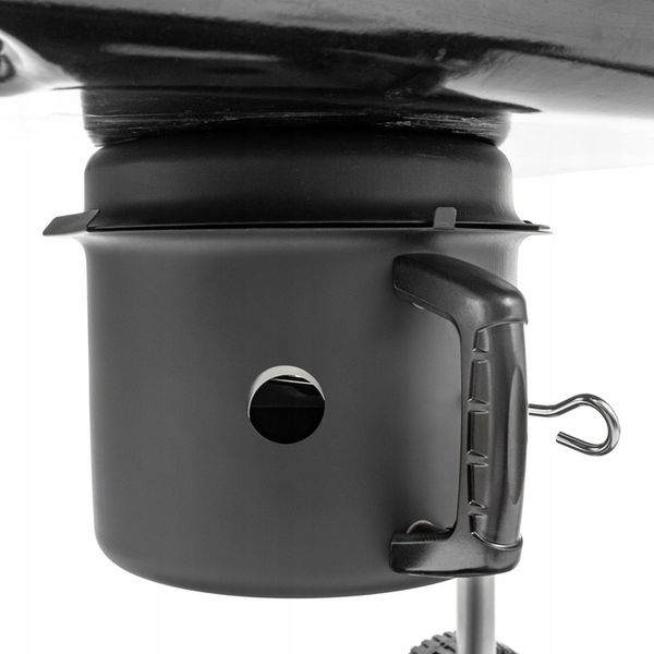 Grill węglowy ogrodowy duży przenośny Pokrywa półki kółka transportowe zdjęcie 5