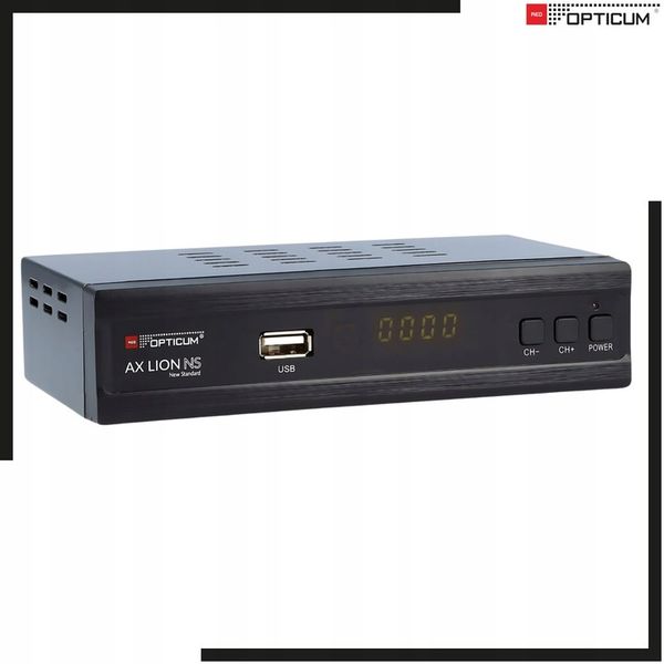 TUNER DVB T2 C OPTICUM AX LION NS HEVC H265 USB FULL HD DEKODER DO TV zdjęcie 6