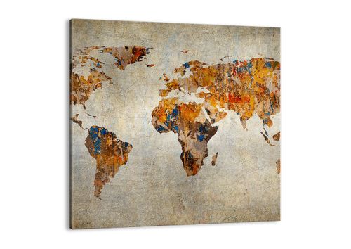 Obraz Na Płótnie - Mapa Kontynent - 60X60 Cm - Ac60X60-2783 na Arena.pl