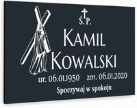 nadruk uv TABLICZKA NAGROBNA nagrobkowa 40x30 dibond nierdzewna