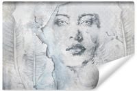 Fototapeta Do Salonu Twarz KOBIETA Beton Abstrakcja Mur 450cm x 300cm