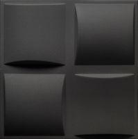 CZARNE Piankowe Kasetony Sufitowe panele ścienne 3D PLED