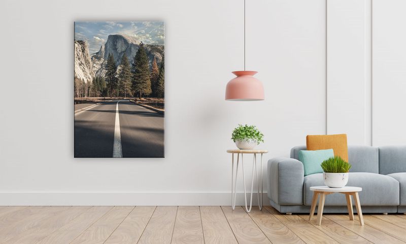 OBRAZ NA PŁÓTNIE 017 Droga pod górami 40x60cm zdjęcie 5