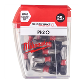 Bit Milwaukee bity udarowe PH2 25 mm Shockwave Impact Duty zestaw 25 sztuk