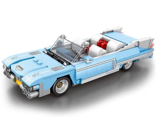 ZESTAW BŁĘKITNE AUTO KLOCKI DO UKŁADANIA na Arena.pl