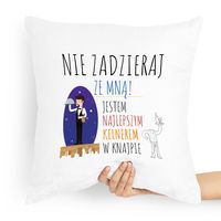 Poduszka Prezent Dla Kelnera Nie Zadzieraj Ze Mną Z Nadrukiem Ze Zdjęciem