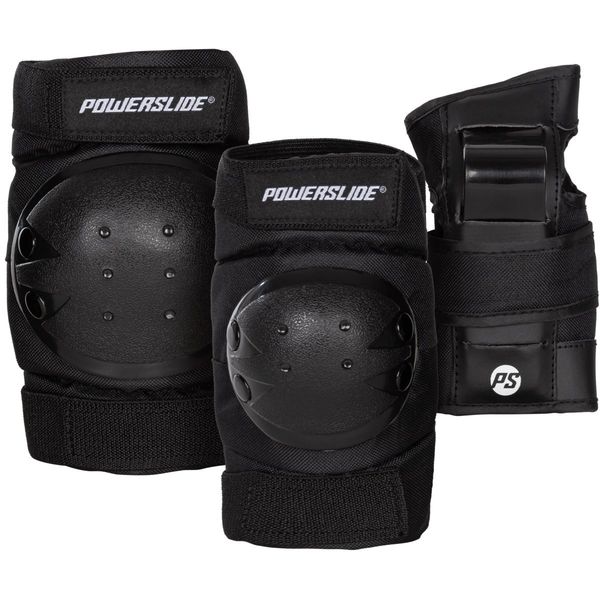 Zestaw 3 Ochraniaczy Powerslide Basic Kids Black Junior XS zdjęcie 1