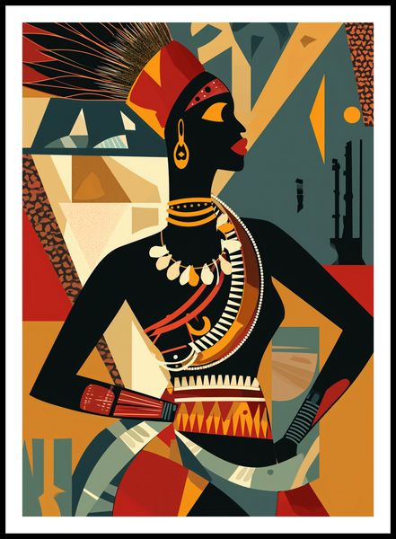 Plakat 64x90cm Afrykańska Mozaika zdjęcie 3