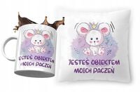Zestaw Z Myszką Poduszka + Kubek Na Prezent Z Nadrukiem Ze Zdjęciem