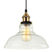 LAMPA wisząca HUBERT MDM-2381/1 Italux szklana OPRAWA industrialny ZWIS kopuła przezroczysta