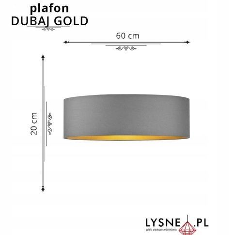 Plafon DUBAJ fi - 60 cm GOLD na Arena.pl