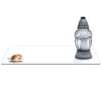 SZKLANA PODSTAWKA POD ZNICZE z dedykacją 60x30cm 554d Aniołek na białym tle