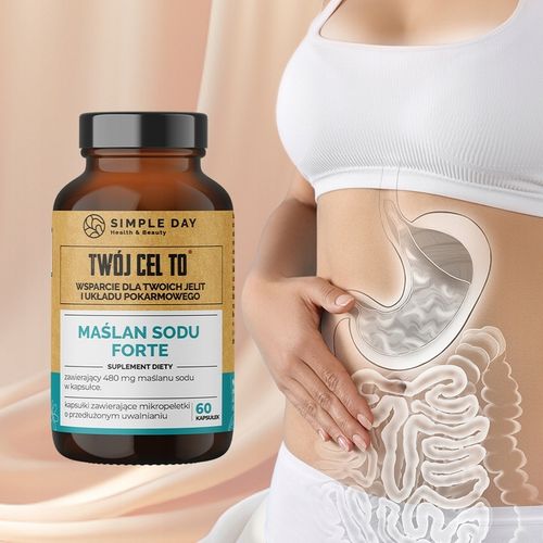 MAŚLAN SODU 80% FORTE 960mg KWAS MASŁOWY 768mg VEGE NA JELITA WRZODY na Arena.pl