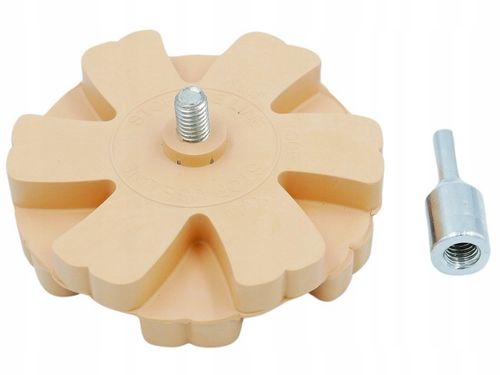 KRĄŻEK DYSK GUMOWY KWIATEK DO USUWANIA KLEJU NA WIERTARKĘ + ADAPTER - FT02K na Arena.pl