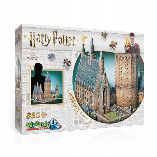 Wrebbit Harry Potter Hogwarts Great Hall PUZZLE 3D zdjęcie 5
