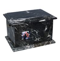 Kamienna urna pogrzebowa z zdjęciem - Tabliczka / Nie