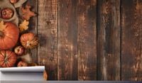 Fototapeta DESKI DREWNIANE DYNIE LIŚCIE 390x280