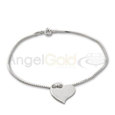 SREBRNA BRANSOLETKA CELEBRYTKA SERDUSZKO PRÓBA SREBRA 925 GRAWER GRATIS zdjęcie 3