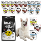 BULT sucha i mokra karma dla psa Mięso i ryby 17,4kg - 18x800g + 3kg