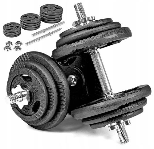 HANTLE ŻELIWNE regulowane 2x20KG SAPPHIRE zestaw HANTLI gryfy obciążenia na Arena.pl